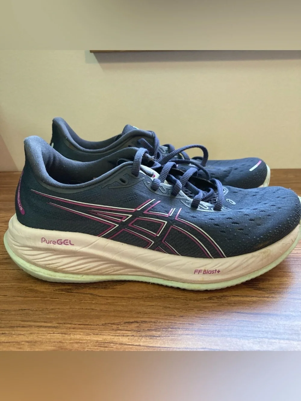 ASICS Dark Blue FFBlast+ PureGel Gel-Cumulus Running Shoes 8